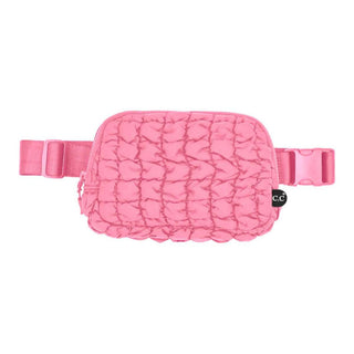 Tina Puffer Quilted Fanny Pack | Pink