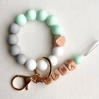 MAMA Silicone Bangle Keychain | Pink