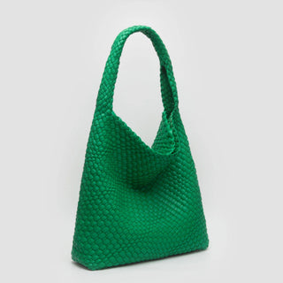 Tiara Woven Hobo Tote Bag With Pouch | Cumin