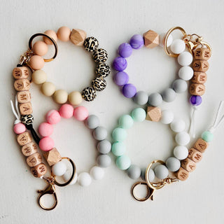 MAMA Silicone Bangle Keychain | Pink