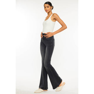 KanCan Ultra High Rise Black Flare Jeans