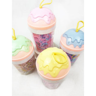 Ice Cream Box Pastel Tone Hair Tie Set