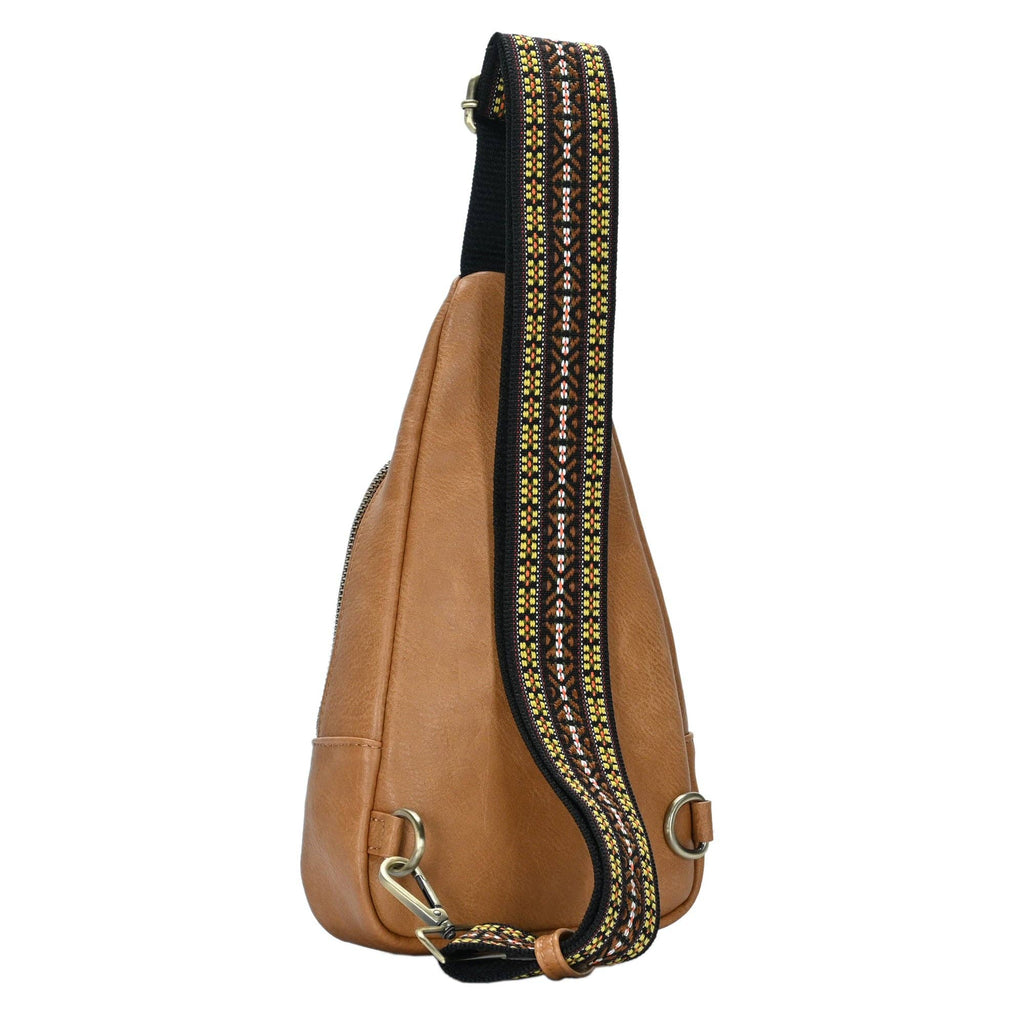Zoey Boho Sling Bag with Guitar Strap | Green