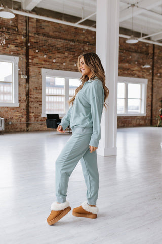 Alison Half Zip Loungewear Set | S-XL - Gray