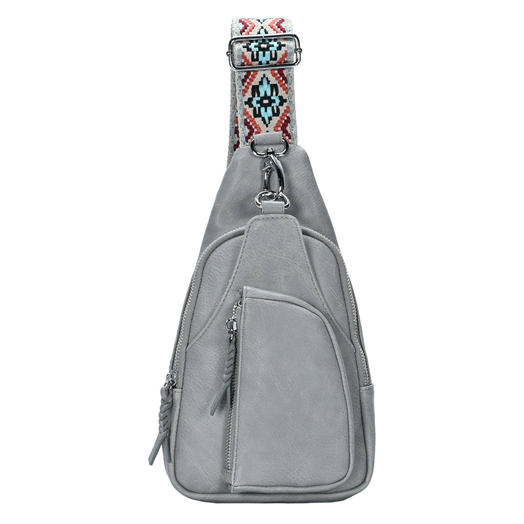 Zoey Boho Sling Bag with Guitar Strap | Green