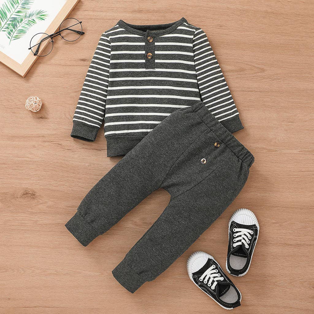 Griffin Striped Top + Pant Set