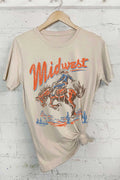 Midwest Rodeo Cowboy Tee | Stone