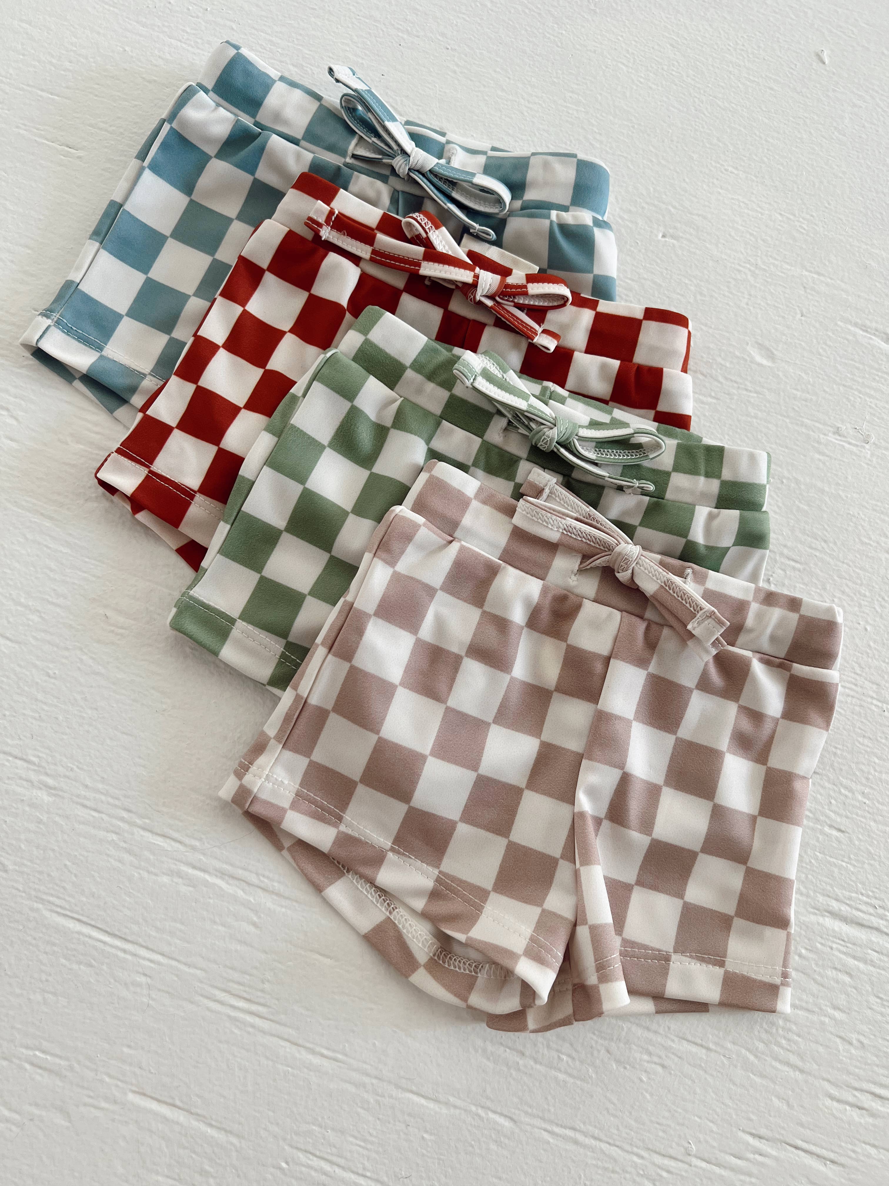 Riviera Swim Short -Checkerboard
