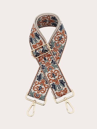 Boho Adjustable Women's Handbag Guitar Strap | Navy + Tan