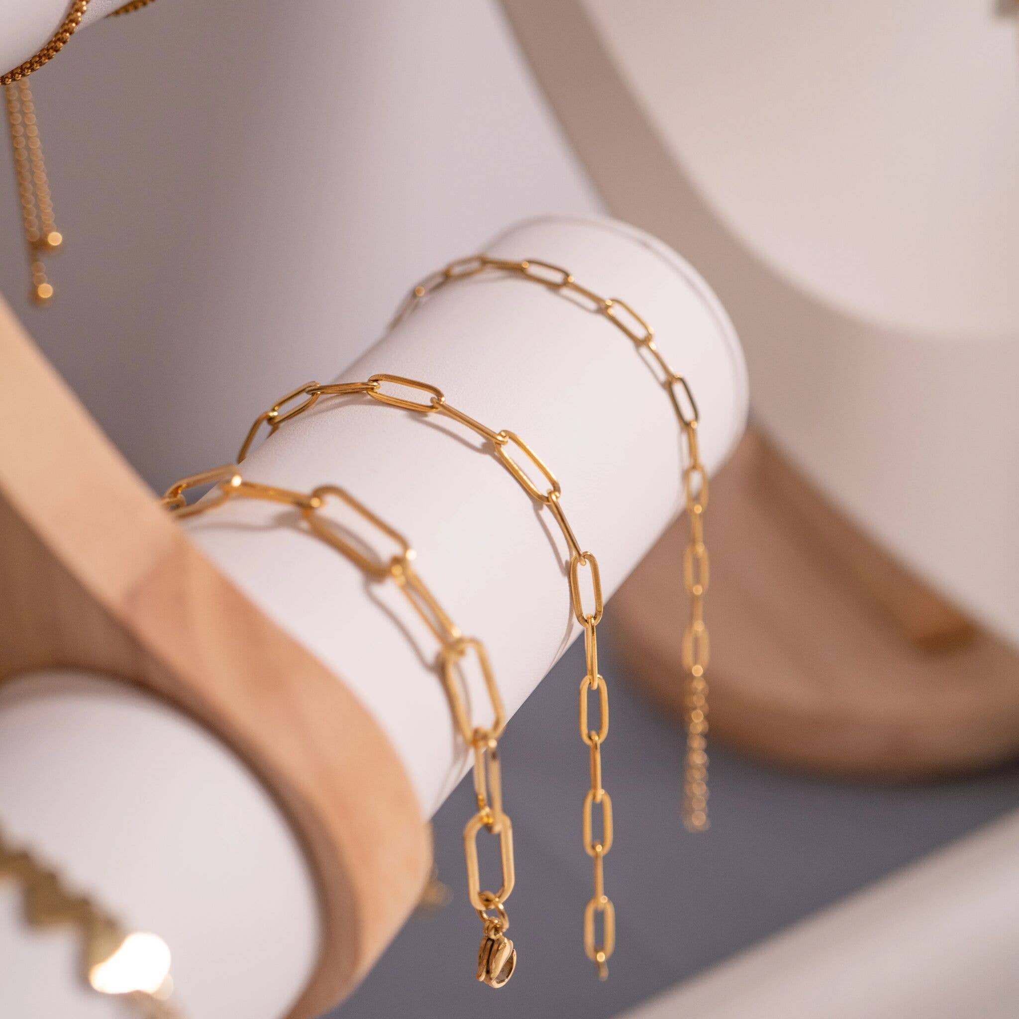 7" Paperclip Chain Bracelet | 18K PVD Stainless Steel