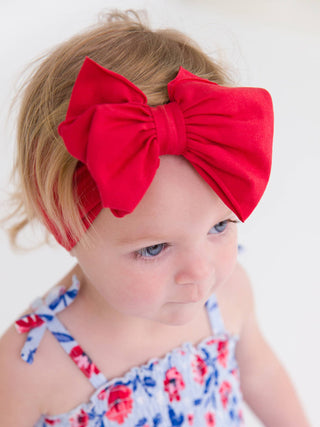 Girls Red Big Bow Headband | One Size