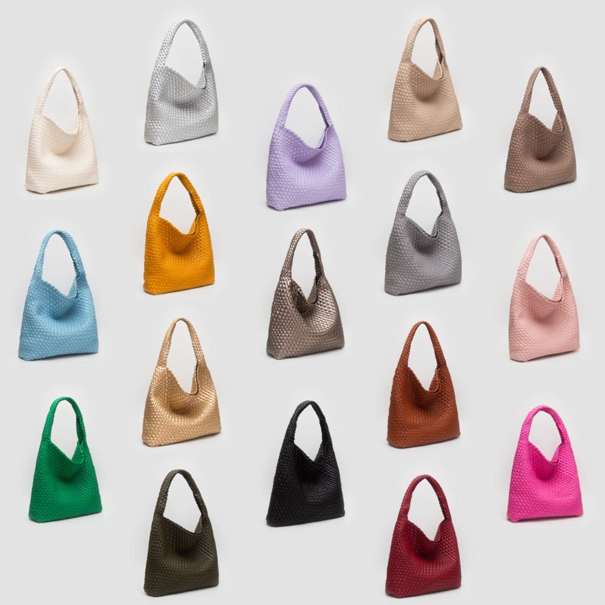 Tiara Woven Hobo Tote Bag With Pouch | Tan