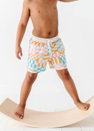 Checkered Sorbet Swim Shorts