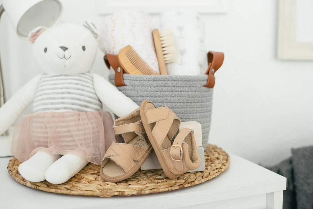 Tully Tan Split-Soled Leather Baby Sandals