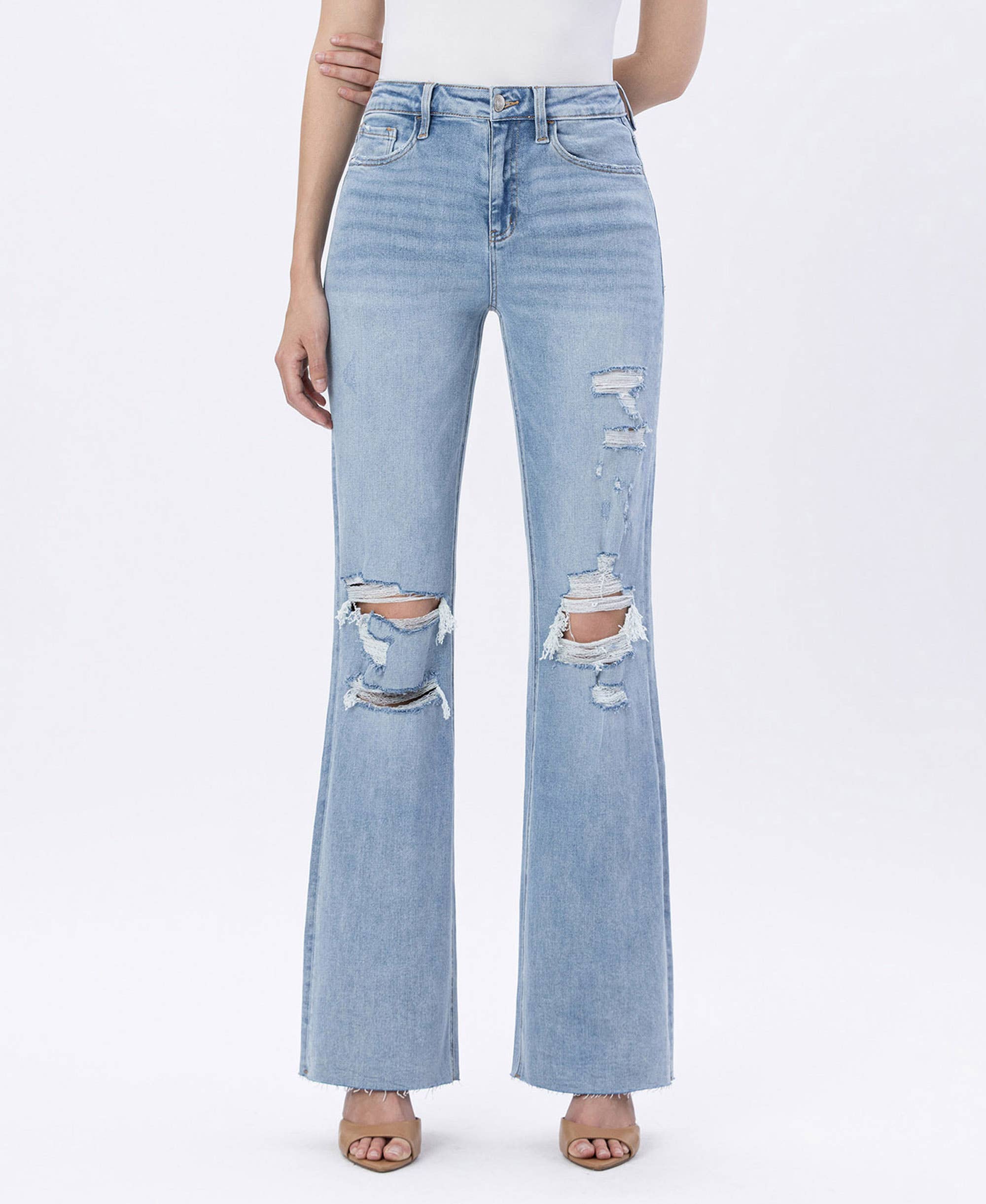 Lovervet Jet Lag 90's Vintage Super High Rise Flare Jeans