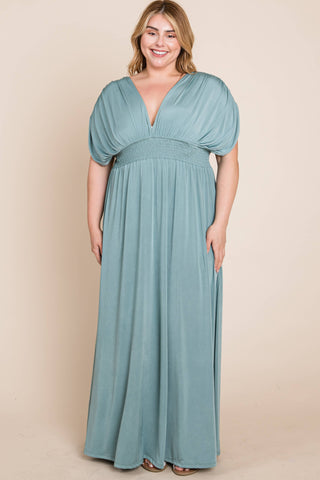 Betsy Ruched Maxi Dress | Plus