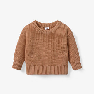 Basic Knit Pullover | Brown