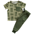 Military Flag Bamboo Pocket Tee + Jogger Set