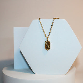 Sophia Burst Medallion Necklace | Gold