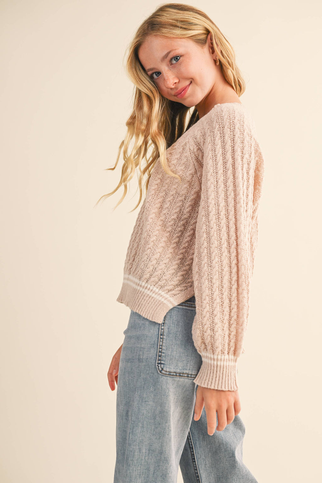 Willow Tween V-Neck Sweater