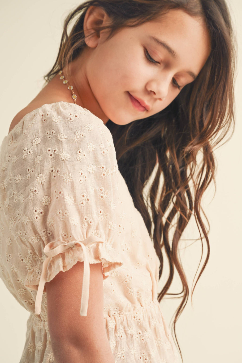 Kit Eyelet Peplum Top