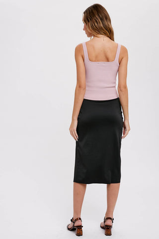 Essential Ribbed Tank - Black
