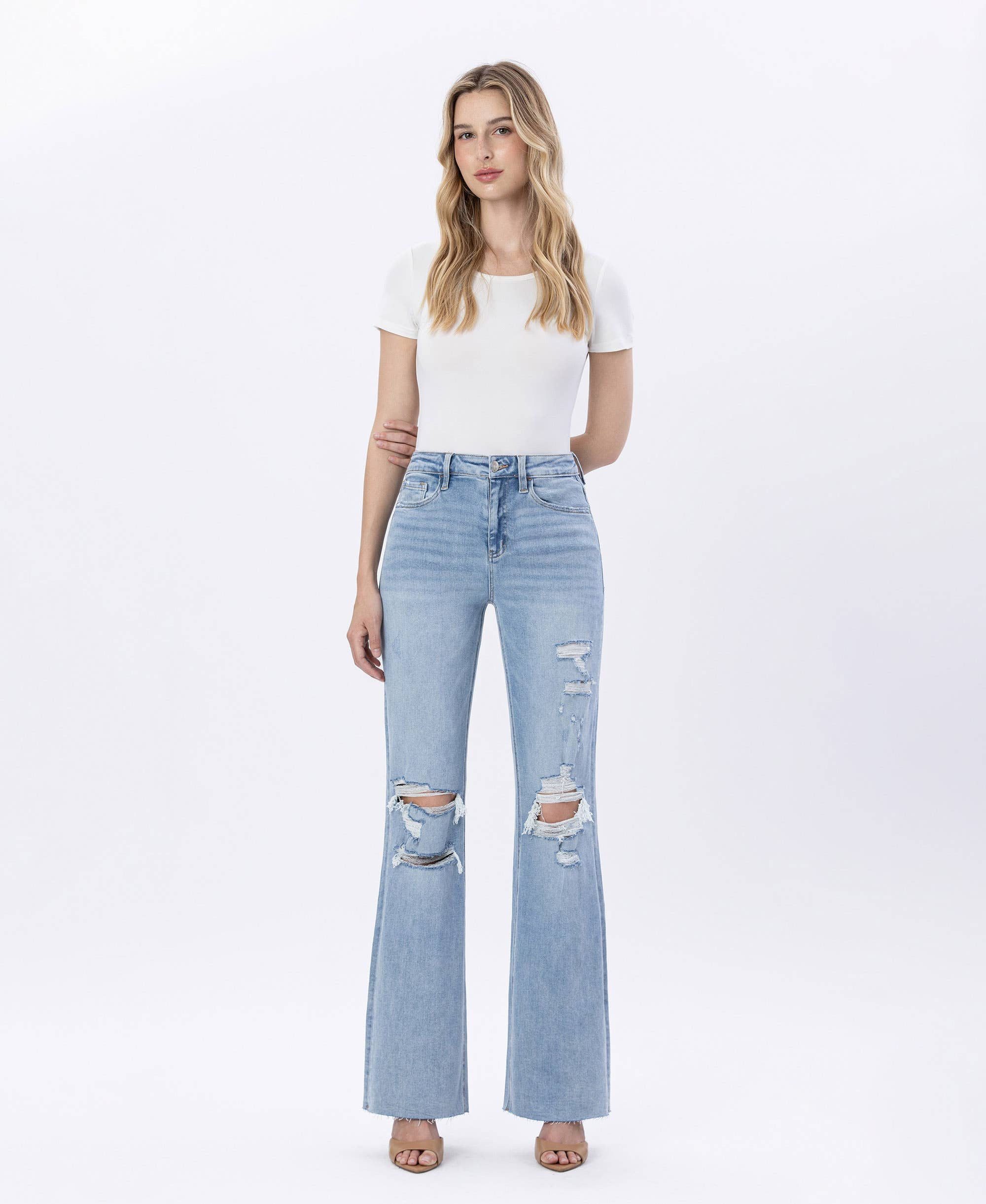 Lovervet Jet Lag 90's Vintage Super High Rise Flare Jeans