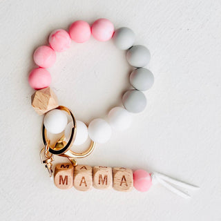 MAMA Silicone Bangle Keychain | Pink