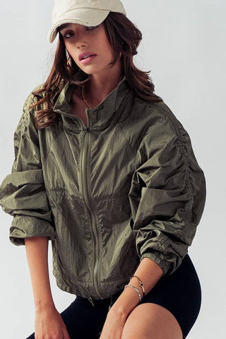 Bella Lightweight Zip Up Jacket | Olive