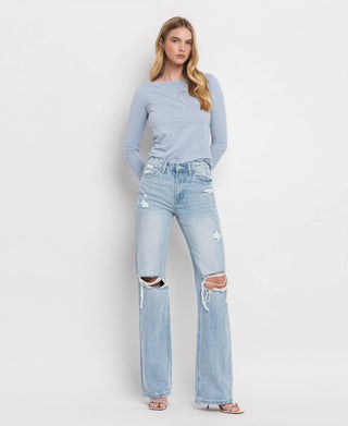 VERVET 90'S Vintage Super High Rise Flare Jeans