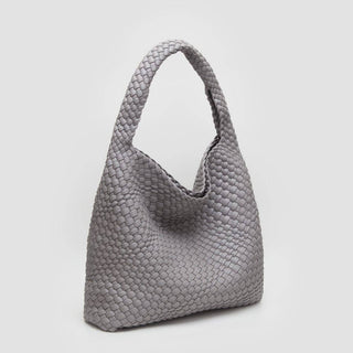 Tiara Woven Hobo Tote Bag With Pouch | Cumin