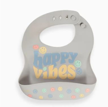 Silicone Bib | Happy Baby Vibes