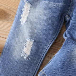 Sutton Unisex Baby Basic Ripped Denim Jeans