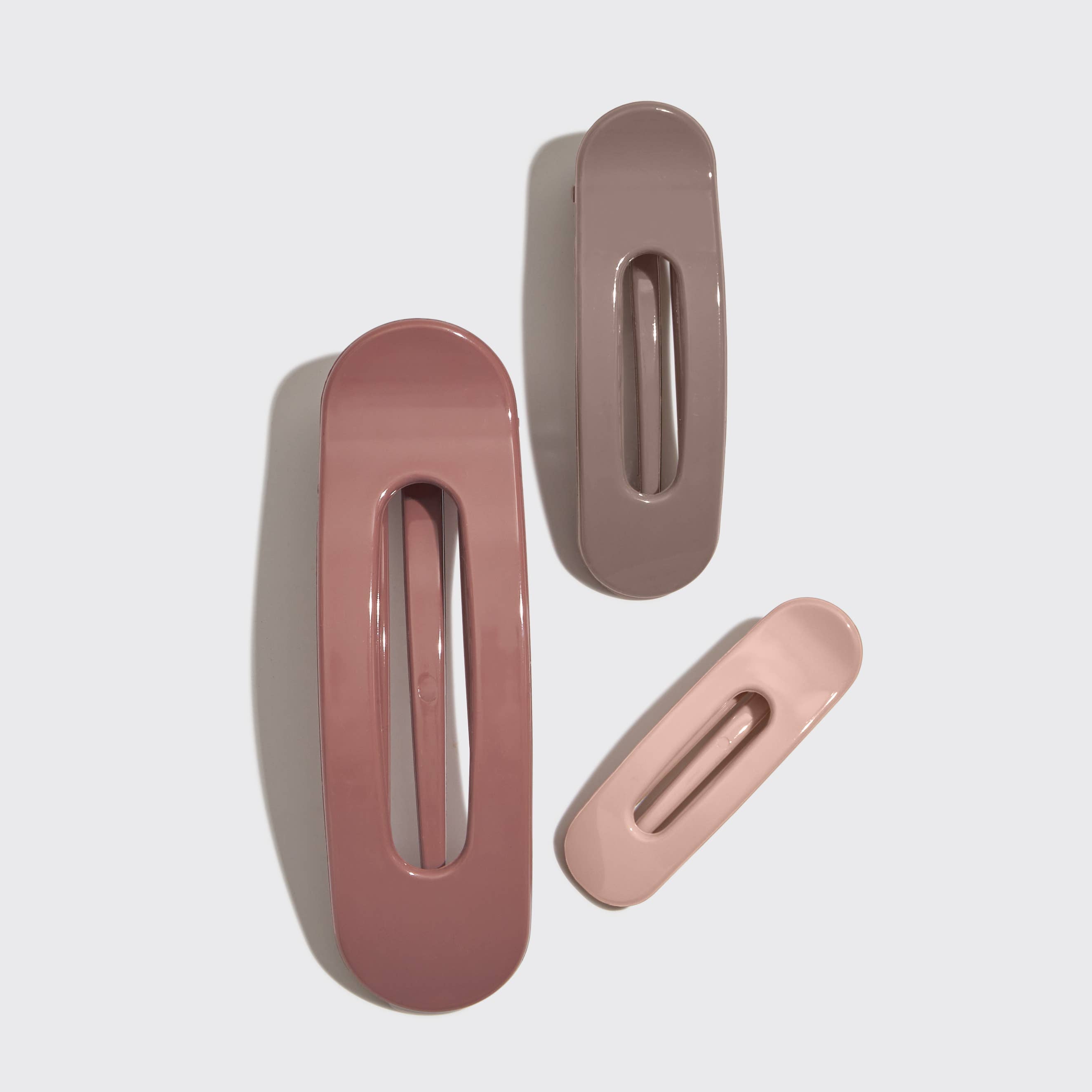 Flat Lay Claw Clip 3pc Flat | Ultra Glossy Terracotta
