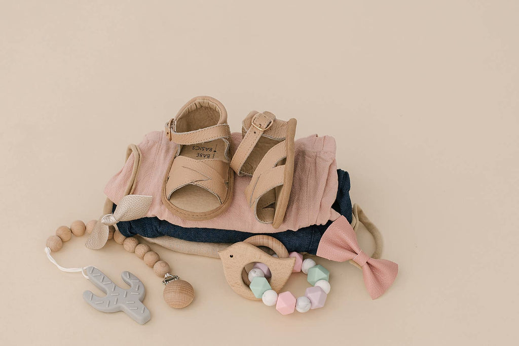 Tully Tan Split-Soled Leather Baby Sandals