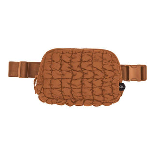 Tina Puffer Quilted Fanny Pack | Rust