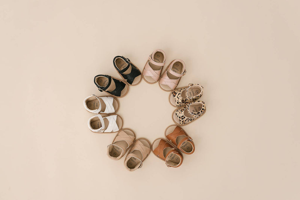 Tully Tan Split-Soled Leather Baby Sandals