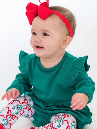 Bree Fluttersleeve Bubble Romper | Emerald Green