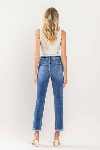 VERVET by Flying Monkey Super High Rise Ankle Slim Straight Jeans
