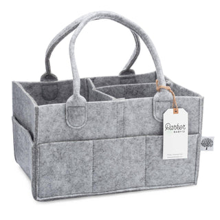 Diaper Caddy in Gray: Large (16 x 10 x 7")