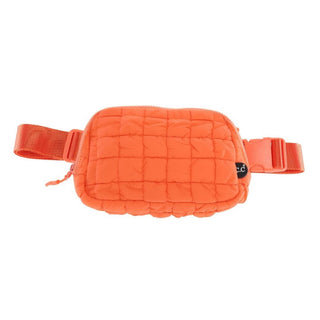 Tina Puffer Quilted Fanny Pack | Rust
