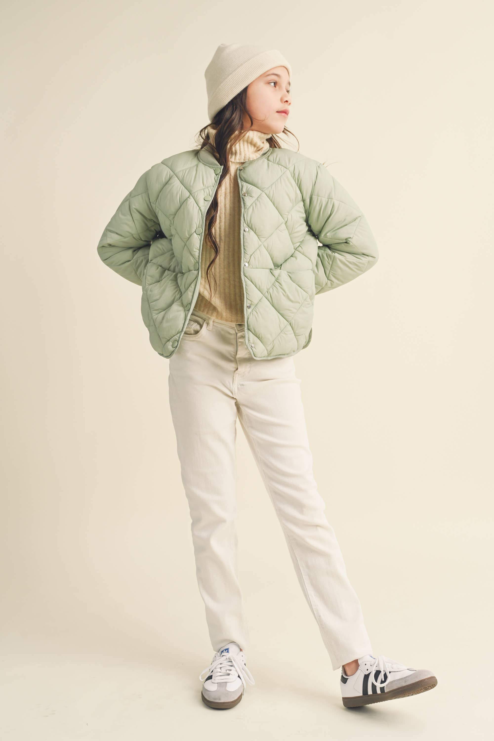 Summer Tween Quilted Jacket | Sage