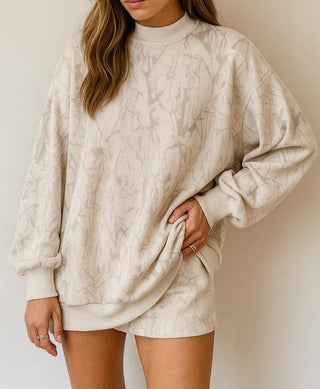 Camo Baggy Sweatshirt | White
