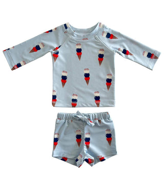 Mar Rashguard Set | Blue Ice Cream