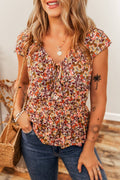 Felicity Floral Ruffled Top