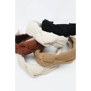Waffle Texture Knotted Headband | Multiple Colors