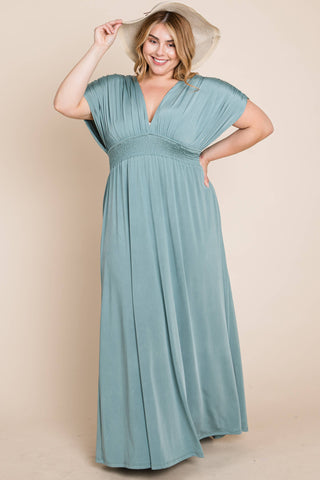 Betsy Ruched Maxi Dress | Plus