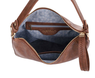 Zane Minimalistic Hobo Bag | Brown