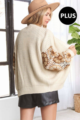 Plus Size Carlie Crochet Cardigan