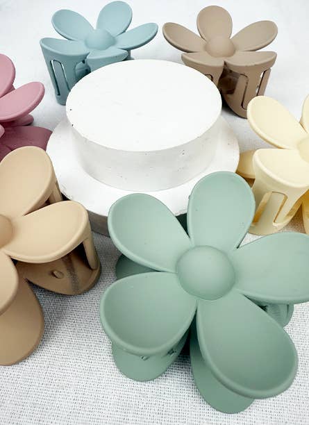 Matte Tone Daisy Hair Claw Clip | Multiple Colors